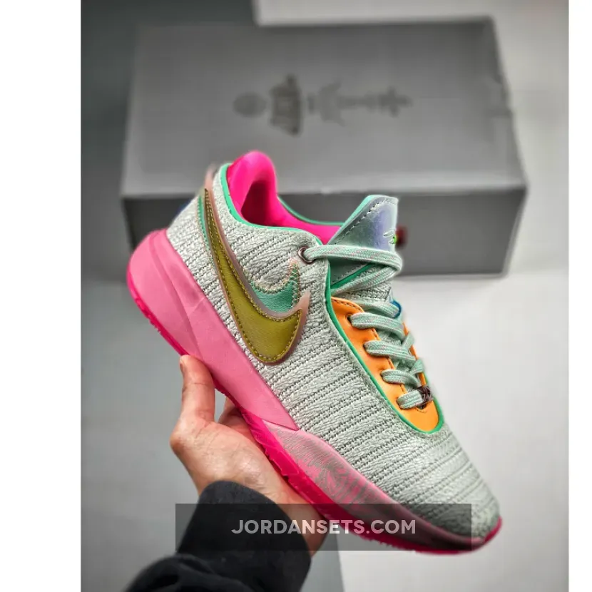 Nike LeBron 20 'Time Machine' Barely Green/Multi-Color-Medium Soft Pink #lebron xx time machine