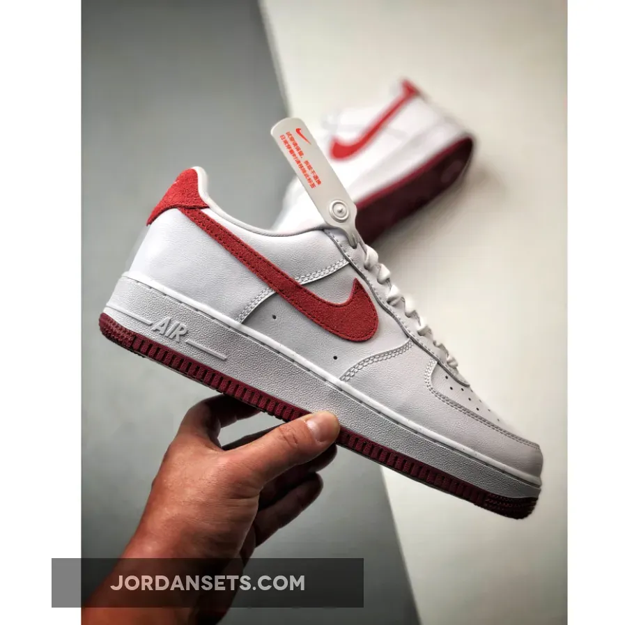 Nike Air Force 1 Low White Adobe-team Red-dragon Red All Af1 How To Buy