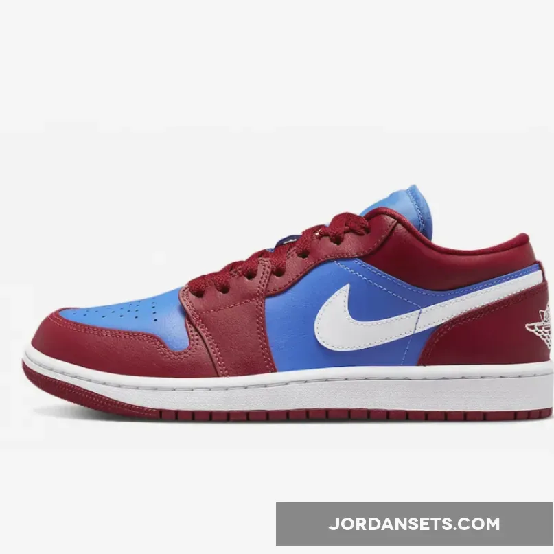 Air Jordan 1 Low Pomegranate/Medium Blue-White DC0774-604