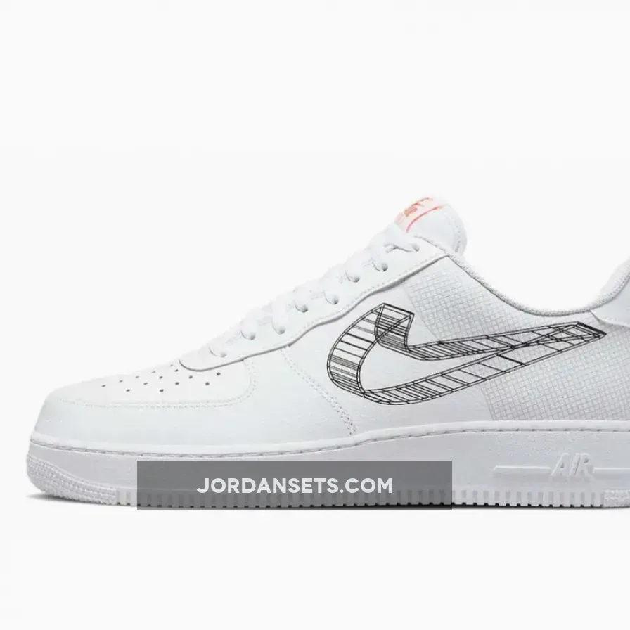 Nike Air Force 1 Low '3D Swoosh' White Black DR0149-100 af1 3d swoosh