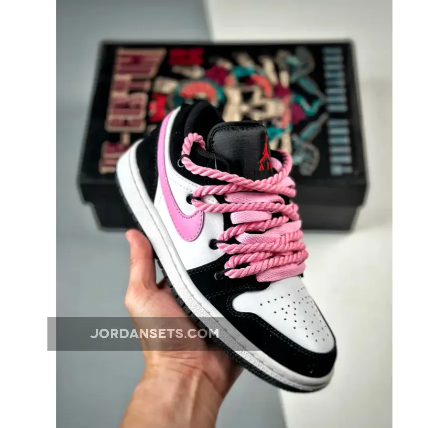 Air Jordan 1 Low White Black Pink