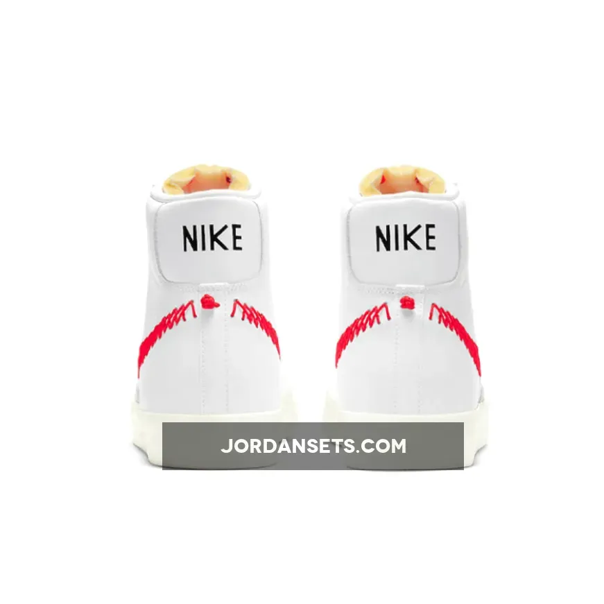 Nike Blazer Mid 77 Vintage Stitch White Bright Crimson nike blazer mid 77 vintage zig zag