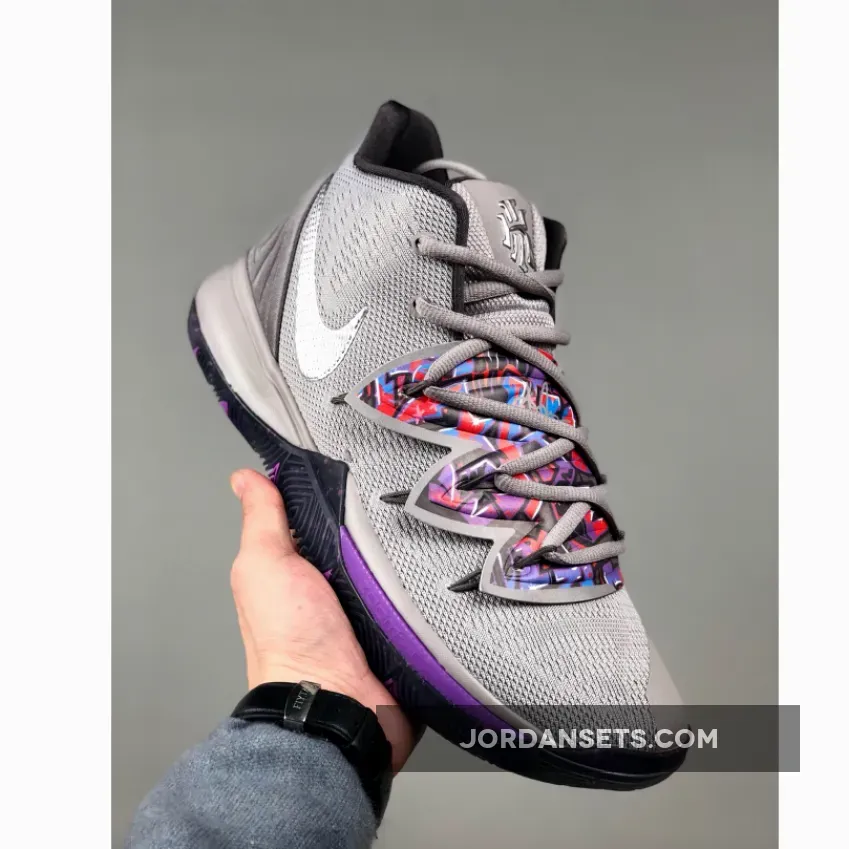 Nike Kyrie 5 'Graffiti' Atmosphere Grey/Metallic Silver Kyrie Grey AQ2458-001