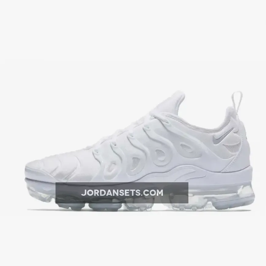 Mens and Womens Nike Air VaporMax Plus Triple White Trainers - nike vapormax goat