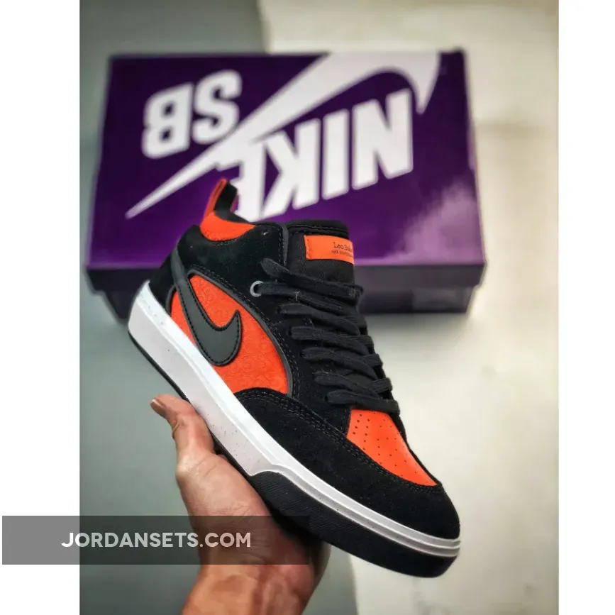 Nike SB React Leo Black Electro Orange DX4361-002 Restock