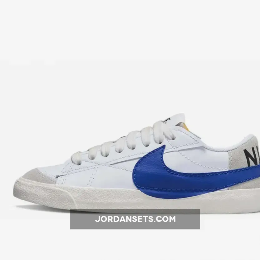 Nike Blazer Low 77 Jumbo White Old Royal DQ8768-100 / nike blazer jumbo low men's