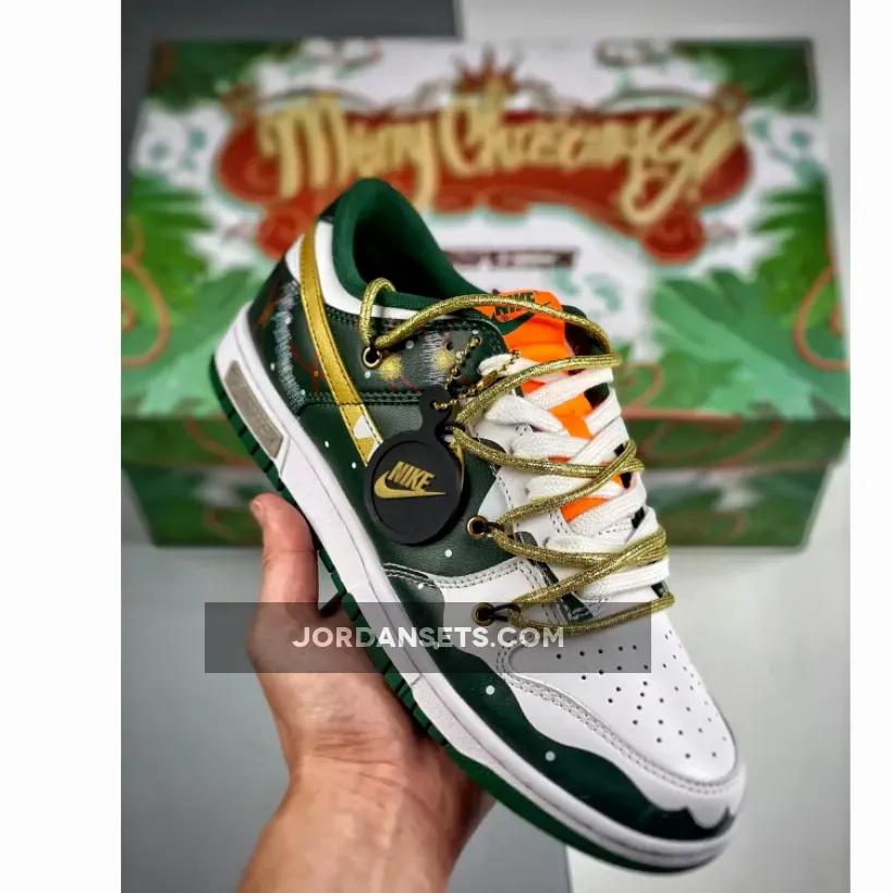 Nike Dunk Low 'Christmas' Green White Where To Buy