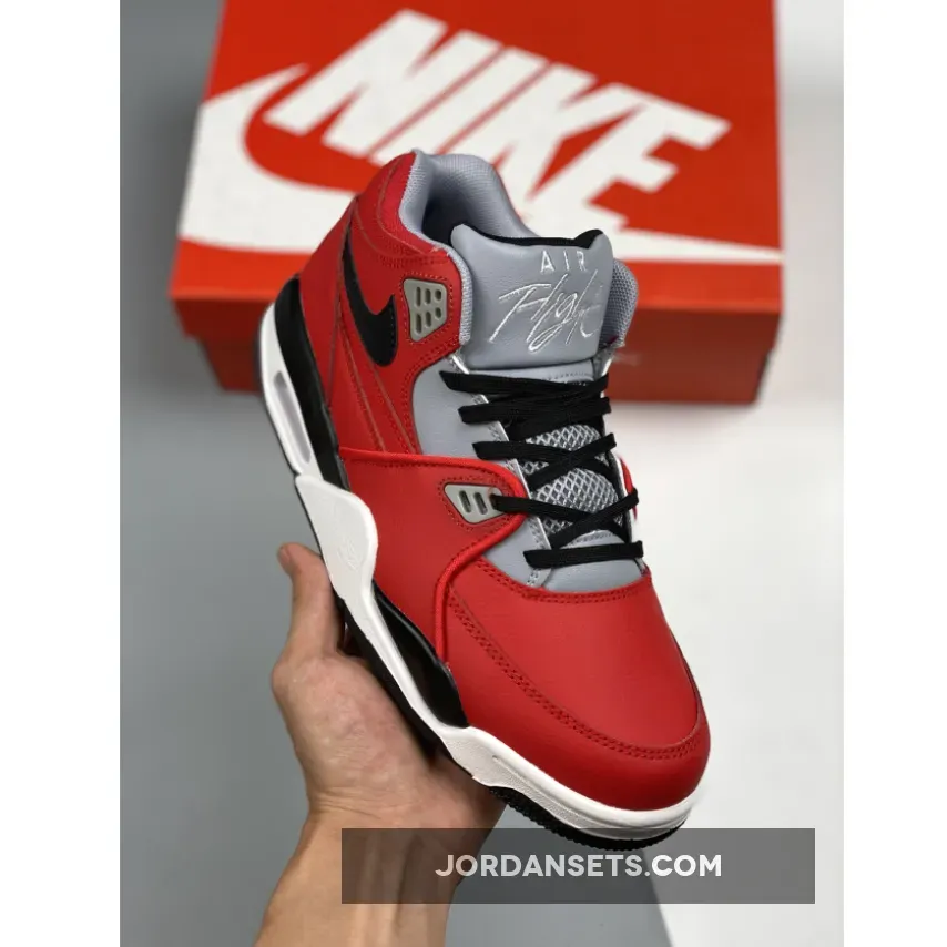 Nike Air Flight 89 'Red Cement' Jordan Flight Red And Black CN5668-600