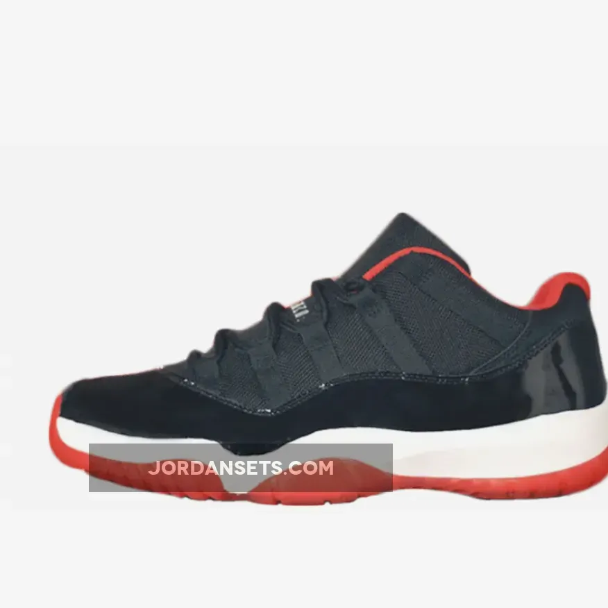 Air Jordan 11 Retro Low 'Bred' Black/True Red-White air jordan 11 low white black true red