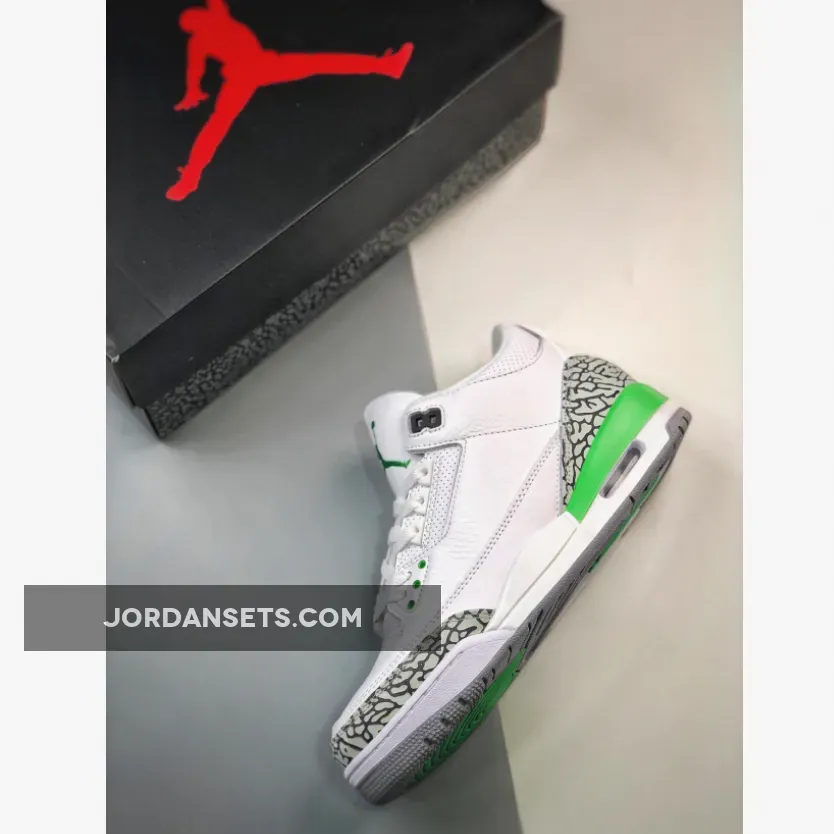 Air Jordan 3 White/Lucky Green-Varsity Red , 3 Green CK9646-136
