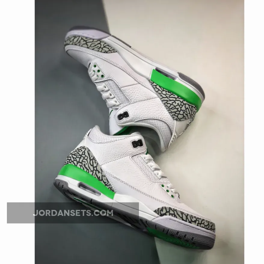 Air Jordan 3 White/Lucky Green-Varsity Red , 3 Green CK9646-136