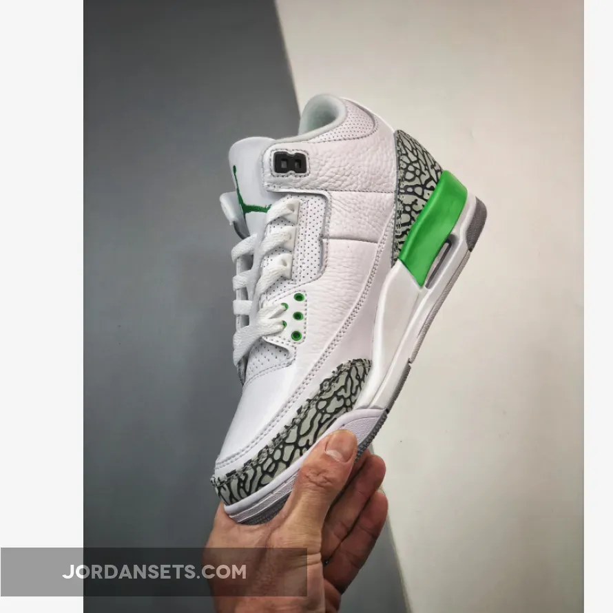 Air Jordan 3 White/Lucky Green-Varsity Red , 3 Green CK9646-136