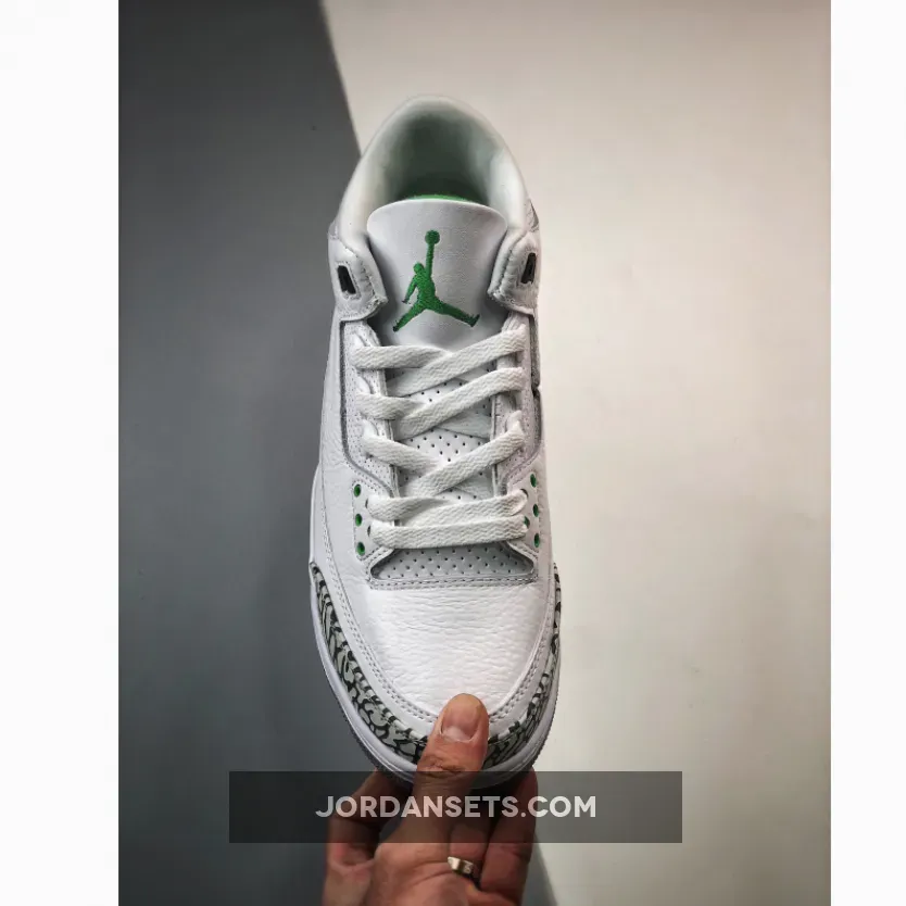 Air Jordan 3 White/Lucky Green-Varsity Red , 3 Green CK9646-136