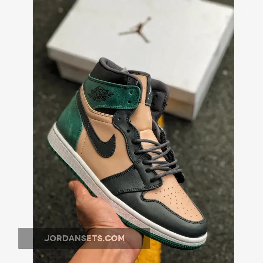 Air Jordan 1 High Premium Black/Pink-Metallic Green Air Jordan 1 High Premium Black/Pink-Metallic Green