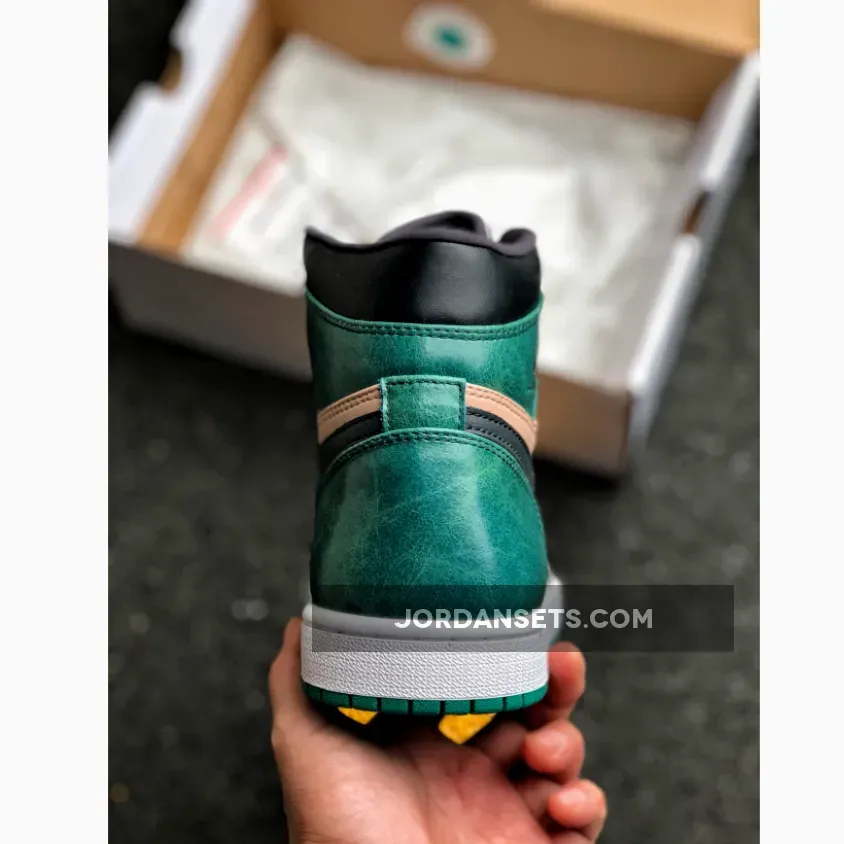 Air Jordan 1 High Premium Black/Pink-Metallic Green Air Jordan 1 High Premium Black/Pink-Metallic Green