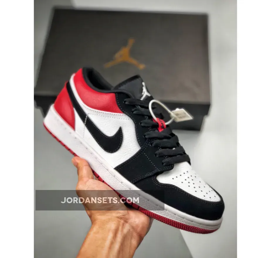 Air Jordan 1 Low "Black Toe" White/Black-Red