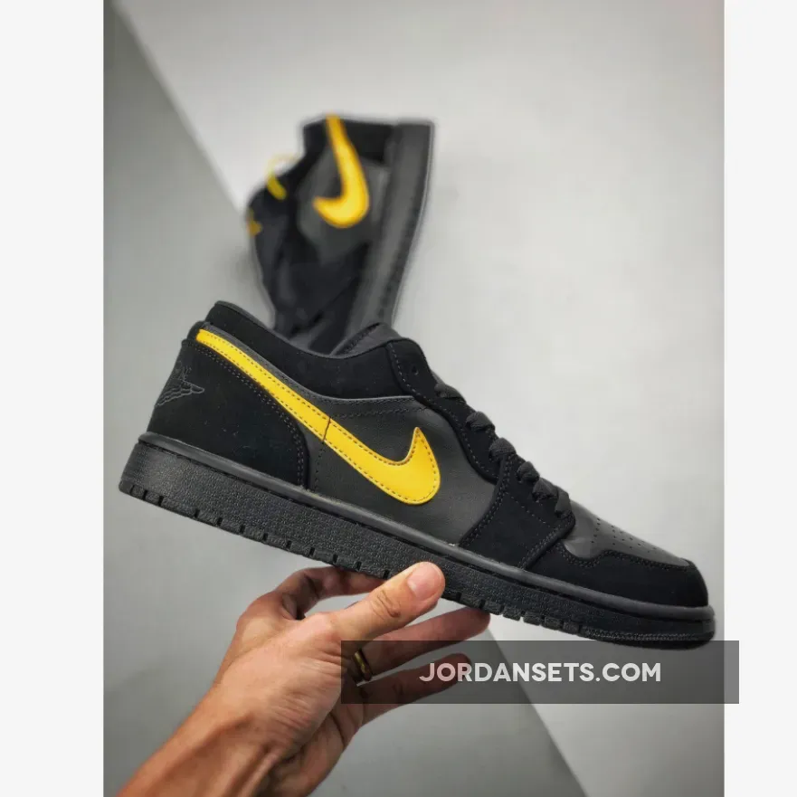 Air Jordan 1 Low Black Yellow