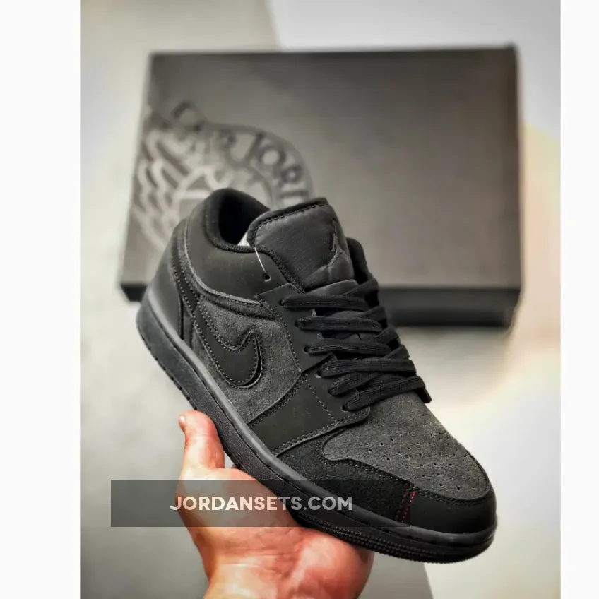 Air Jordan 1 Low Grey Red Stitch