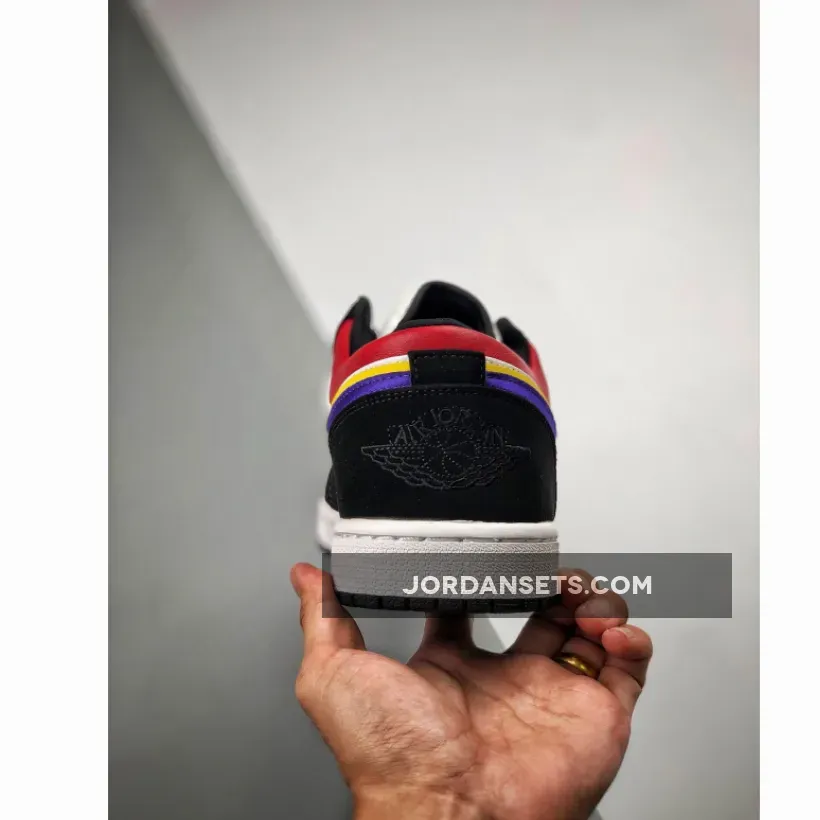 Air Jordan 1 Low "Lakers Top 3" Unisex Black/Field Purple-White AJ1 Air Jordan 1 Low "Lakers Top 3" Unisex Black/Field Purple-White AJ1