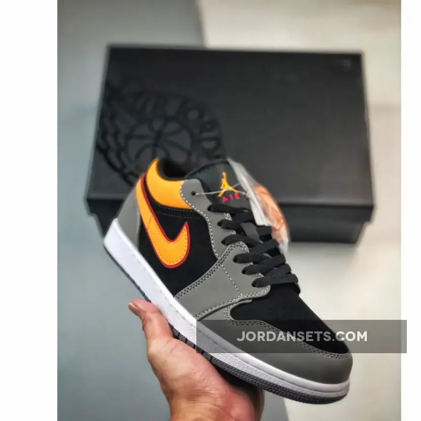 Air Jordan 1 Low Light Graphite Vivid Orange