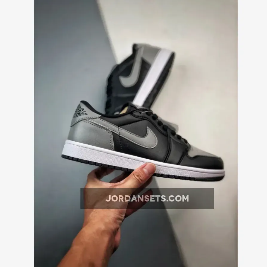 Air Jordan 1 Low "Shadow" Black/Medium Grey-Sail Air Jordan 1 Low "Shadow" Black/Medium Grey-Sail