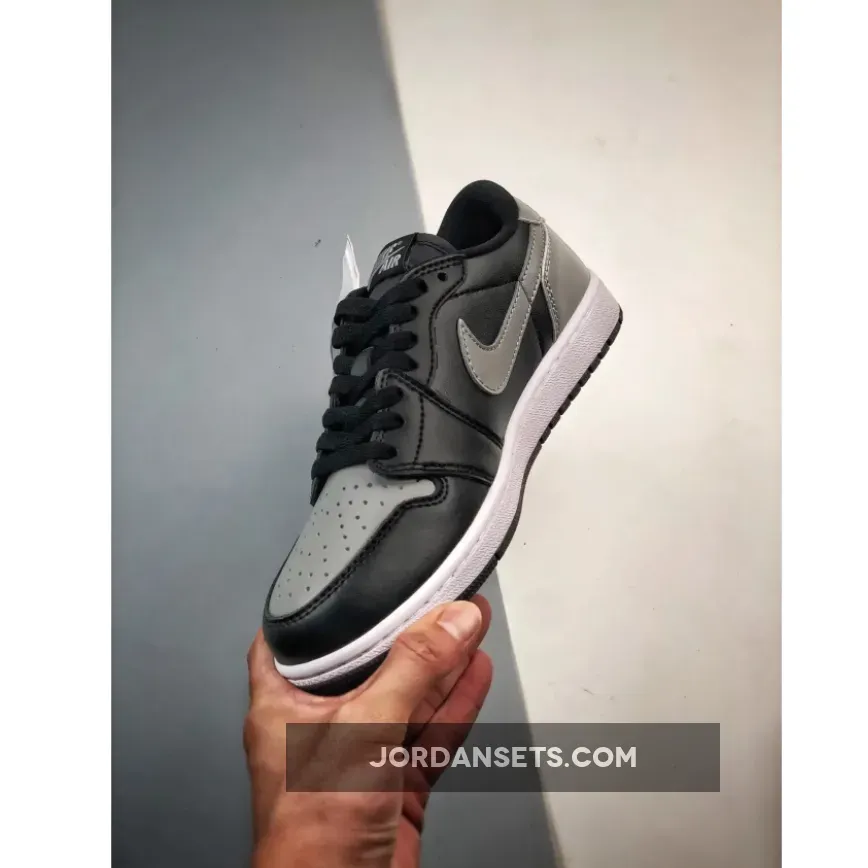 Air Jordan 1 Low "Shadow" Black/Medium Grey-Sail Air Jordan 1 Low "Shadow" Black/Medium Grey-Sail