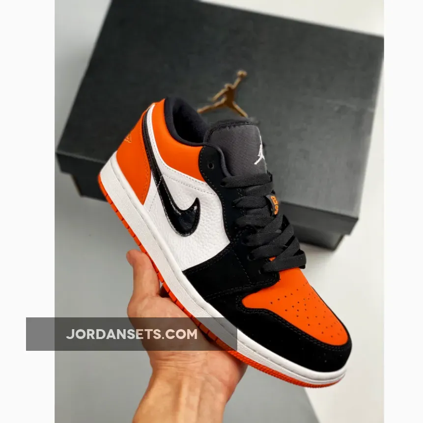 Air Jordan 1 Low "Shattered Backboard" White/Black-Starfish