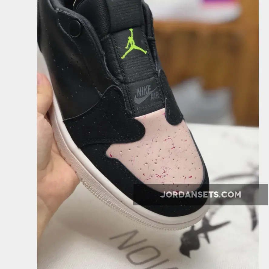 Air Jordan 1 Low Slip Black/Volt-Phantom-Silt Red Air Jordan 1 Low Slip Black/Volt-Phantom-Silt Red