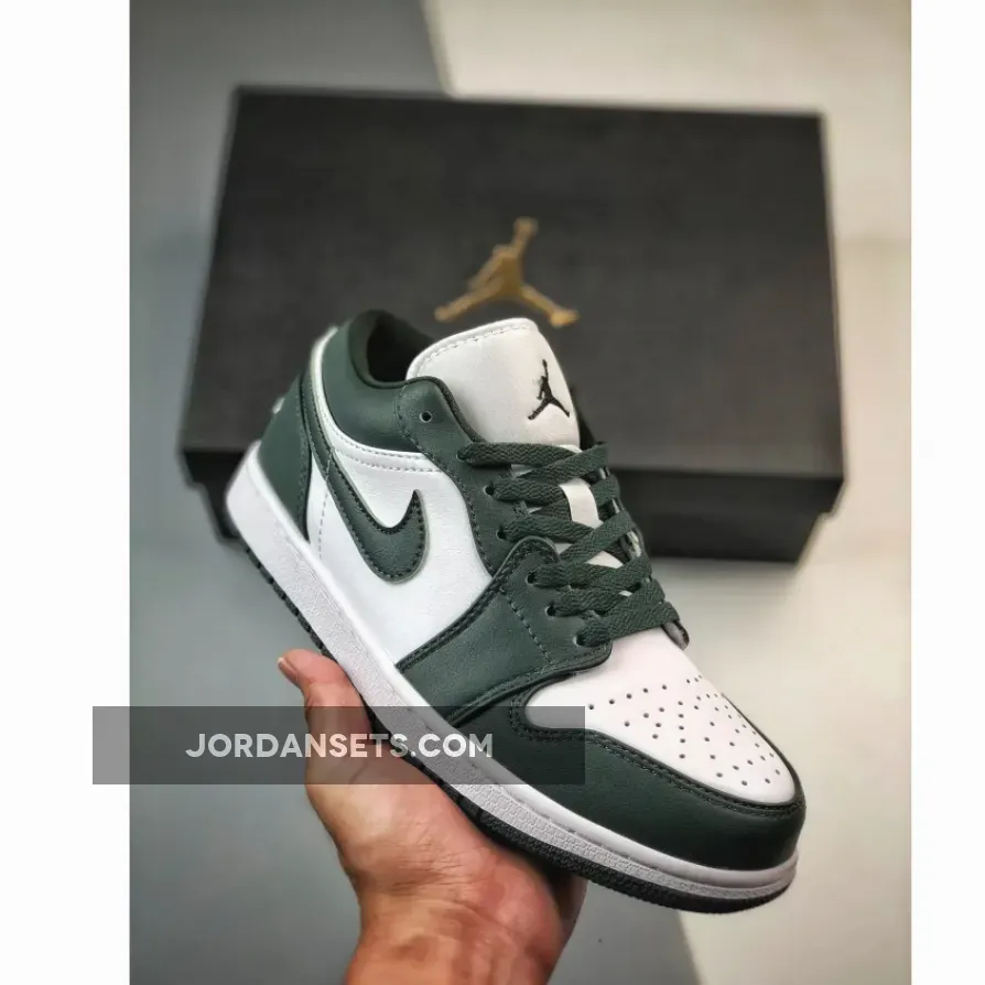 AIR JORDAN 1 LOW White / Olive Green