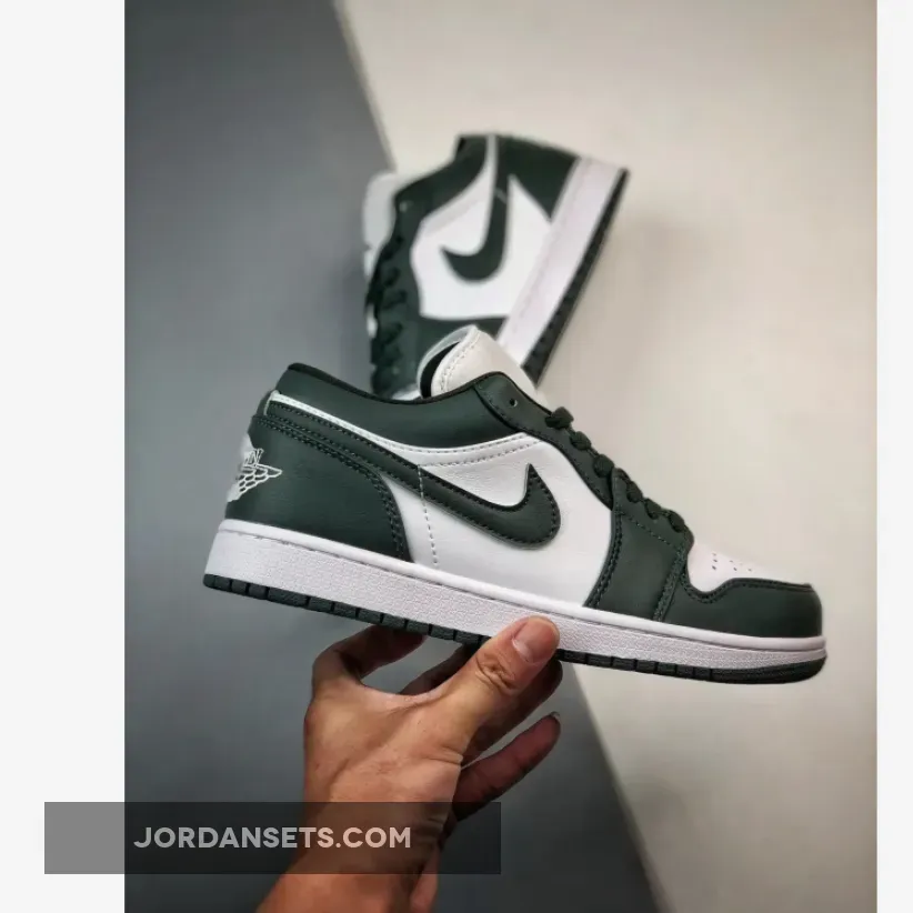 AIR JORDAN 1 LOW White / Olive Green AIR JORDAN 1 LOW White / Olive Green