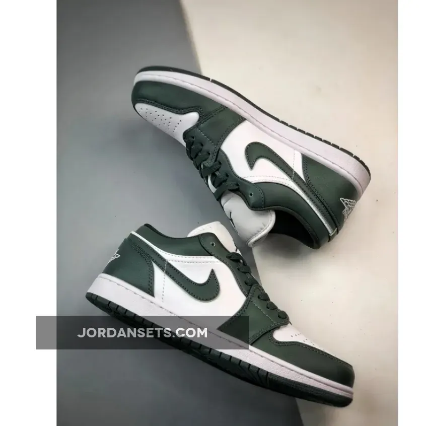 AIR JORDAN 1 LOW White / Olive Green AIR JORDAN 1 LOW White / Olive Green