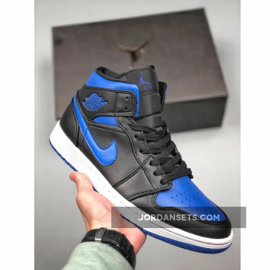 Air Jordan 1 Mid ‘Black Hyper Royal’