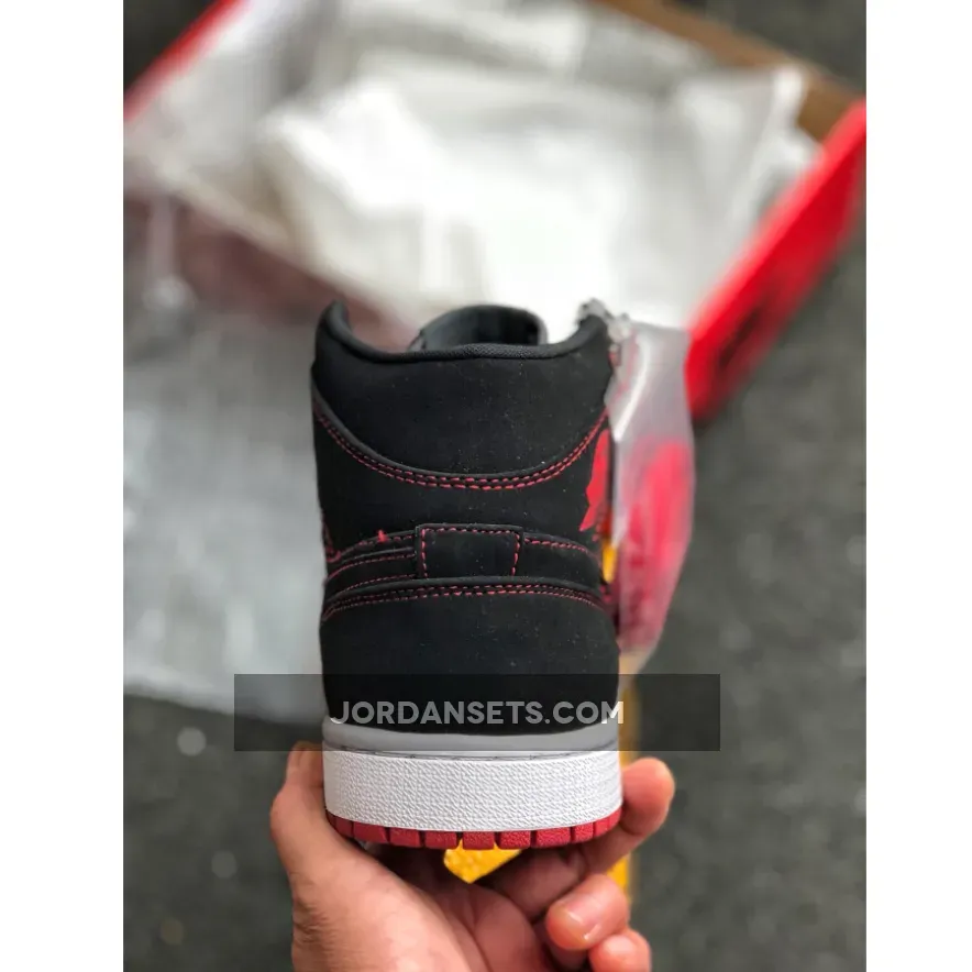 Air Jordan 1 Mid "Fearless" Black/Gym Red-White Air Jordan 1 Mid "Fearless" Black/Gym Red-White