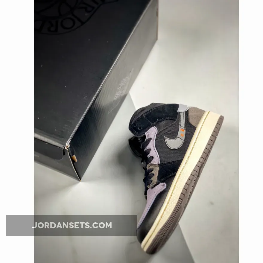 Air Jordan 1 Mid Grey / Black / Orange Air Jordan 1 Mid Grey / Black / Orange