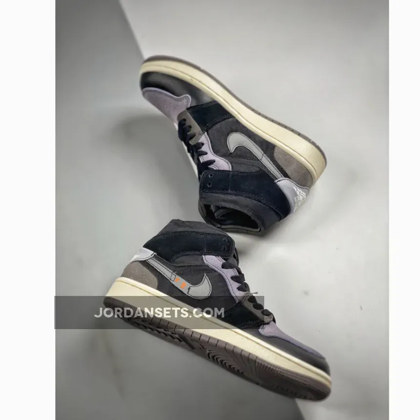Air Jordan 1 Mid Grey / Black / Orange Air Jordan 1 Mid Grey / Black / Orange