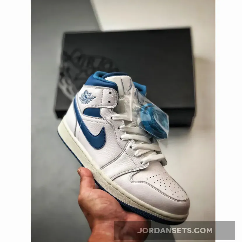 Air Jordan 1 Mid White/Industrial Blue