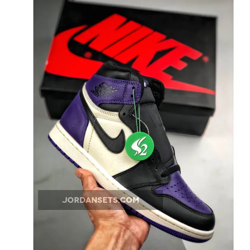 Air Jordan 1 Retro High OG Court Purple/Sail-Black