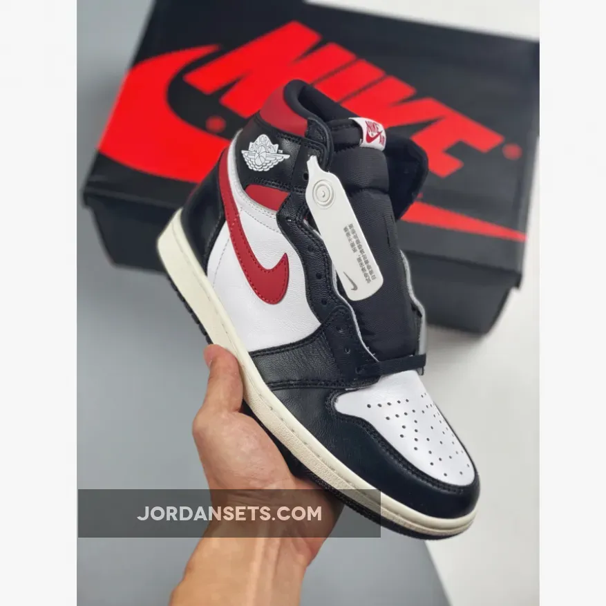 Air Jordan 1 Retro High OG Black/White-Sail-Gym Red
