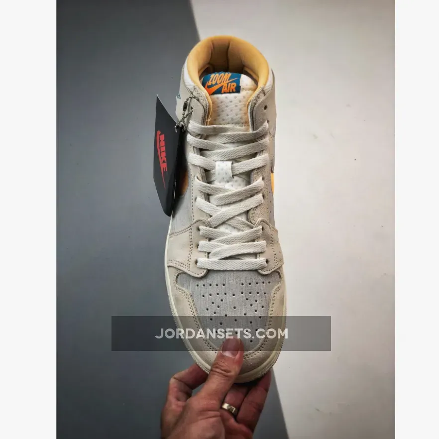 Air Jordan 1 Zoom CMFT Light Tan Yellow Blue Air Jordan 1 Zoom CMFT Light Tan Yellow Blue