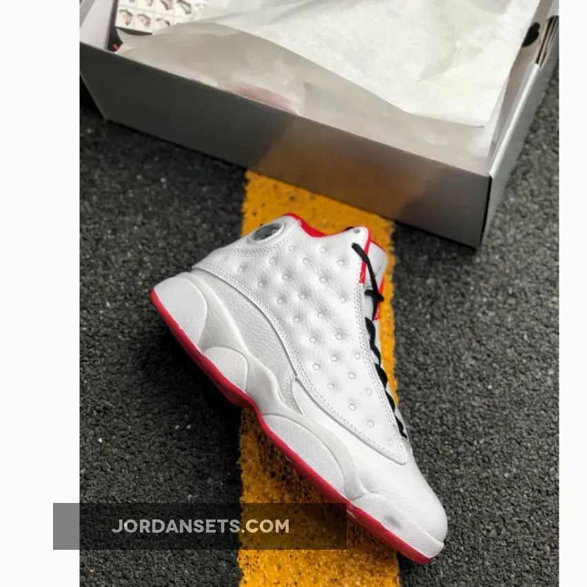 Air Jordan 13 "History of Flight" White/Metallic Silver-University Red