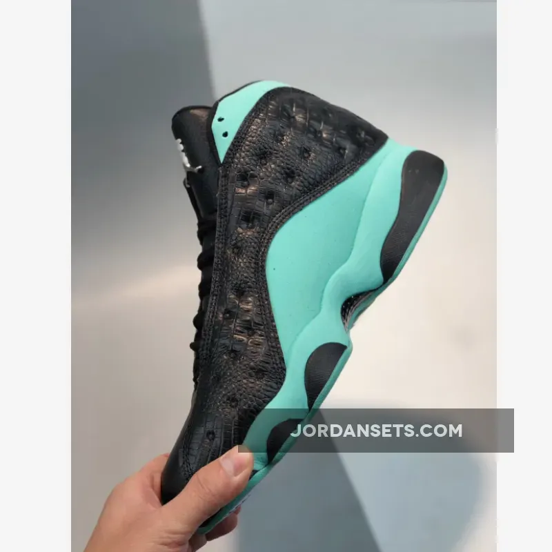 Air Jordan 13 Retro 'Island Green' AJ13 Black Metallic Silver Air Jordan 13 Retro 'Island Green' AJ13 Black Metallic Silver