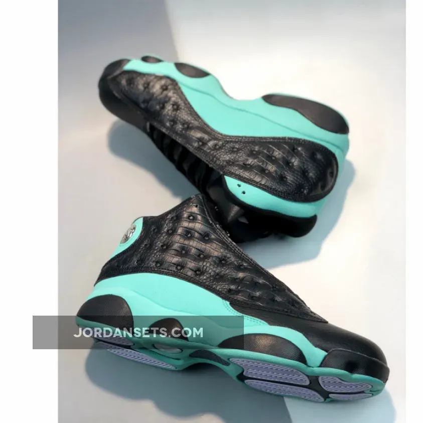 Air Jordan 13 Retro 'Island Green' AJ13 Black Metallic Silver Air Jordan 13 Retro 'Island Green' AJ13 Black Metallic Silver