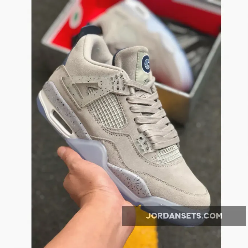 Air Jordan 4 Georgetown PE Grey Suede