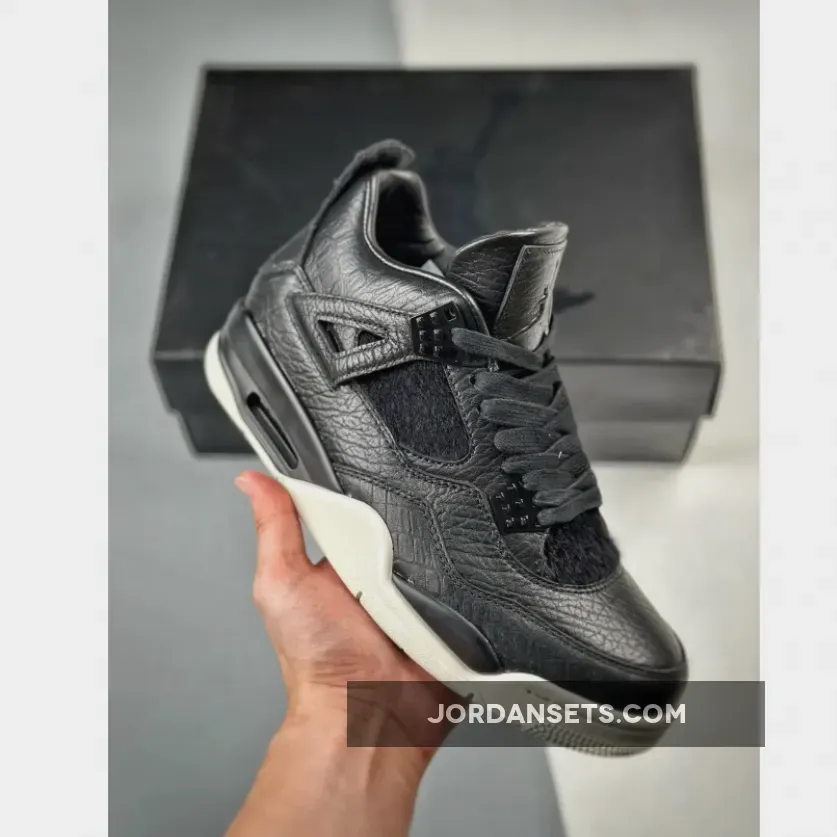 Air Jordan 4 "Premium Pinnacle" Black/Black-Sail