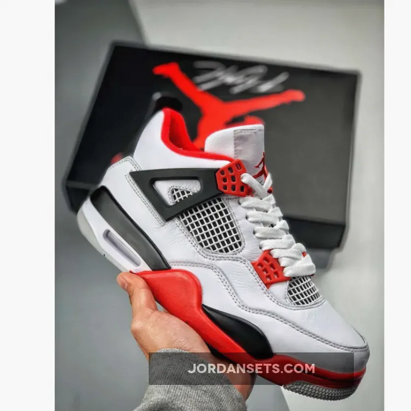 Air Jordan 4 Retro "Fire Red" White/Varsity Red-Black