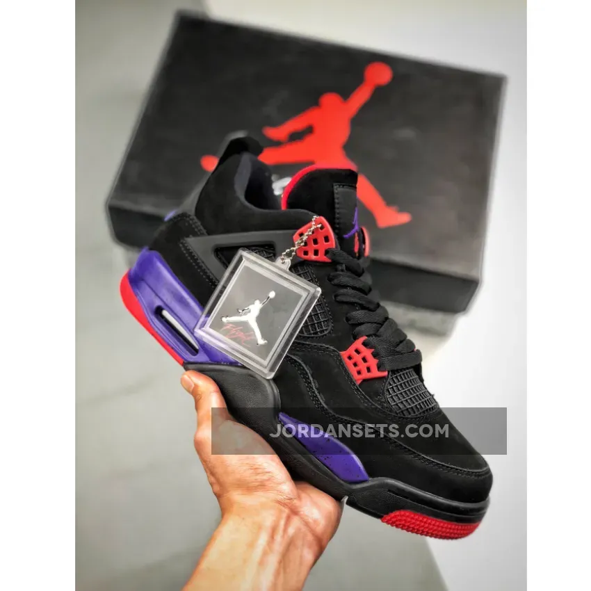 Air Jordan 4 Retro Nrg Raptors Black/University Red-Court Purple AJ4
