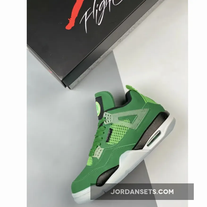 Air Jordan 4 Retro Wahlburgers PE Green White Air Jordan 4 Retro Wahlburgers PE Green White