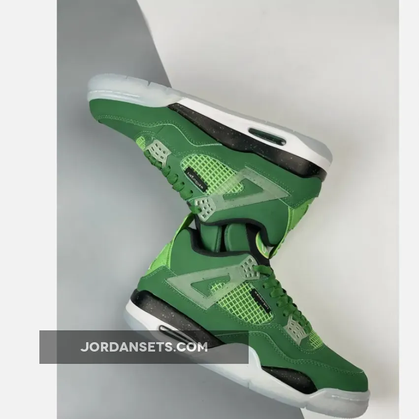 Air Jordan 4 Retro Wahlburgers PE Green White Air Jordan 4 Retro Wahlburgers PE Green White