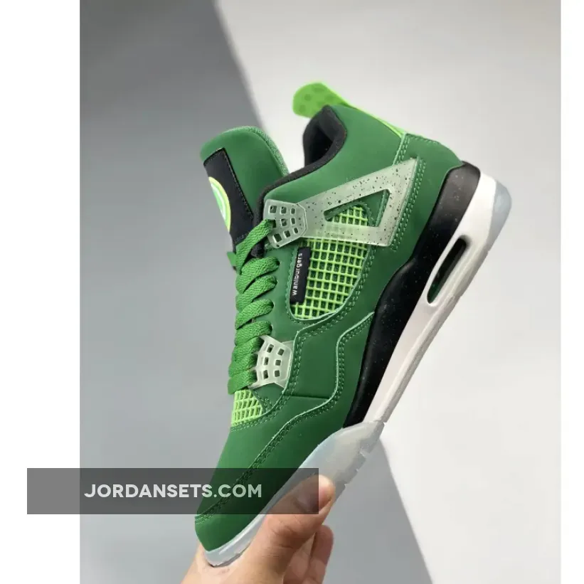 Air Jordan 4 Retro Wahlburgers PE Green White Air Jordan 4 Retro Wahlburgers PE Green White