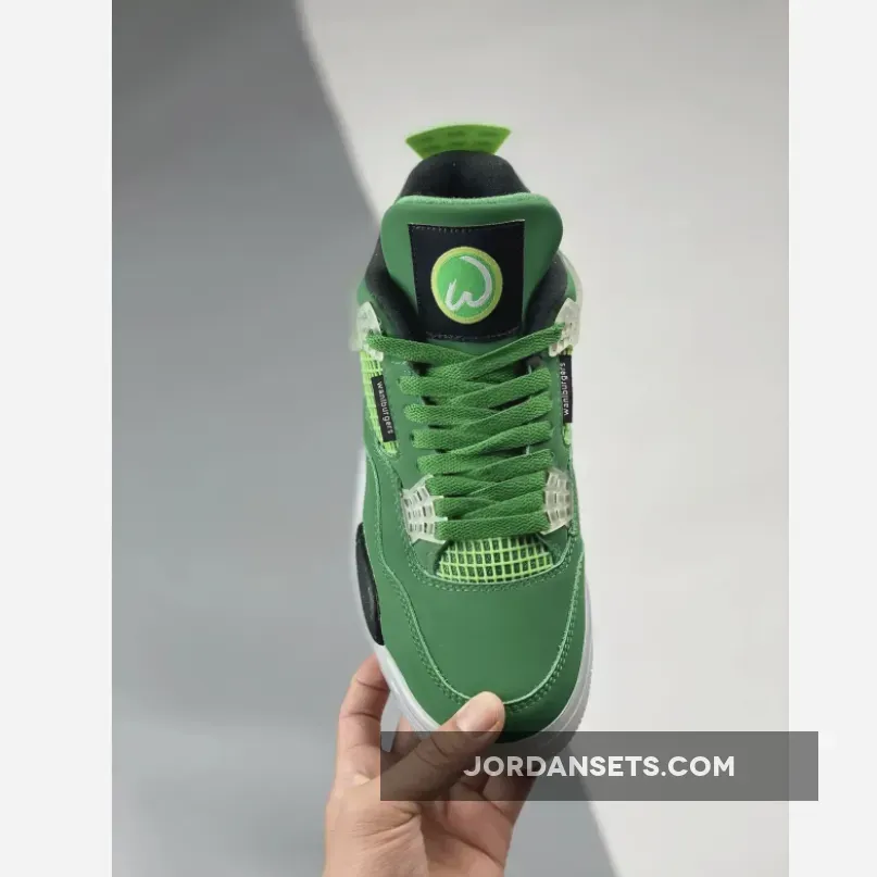 Air Jordan 4 Retro Wahlburgers PE Green White Air Jordan 4 Retro Wahlburgers PE Green White